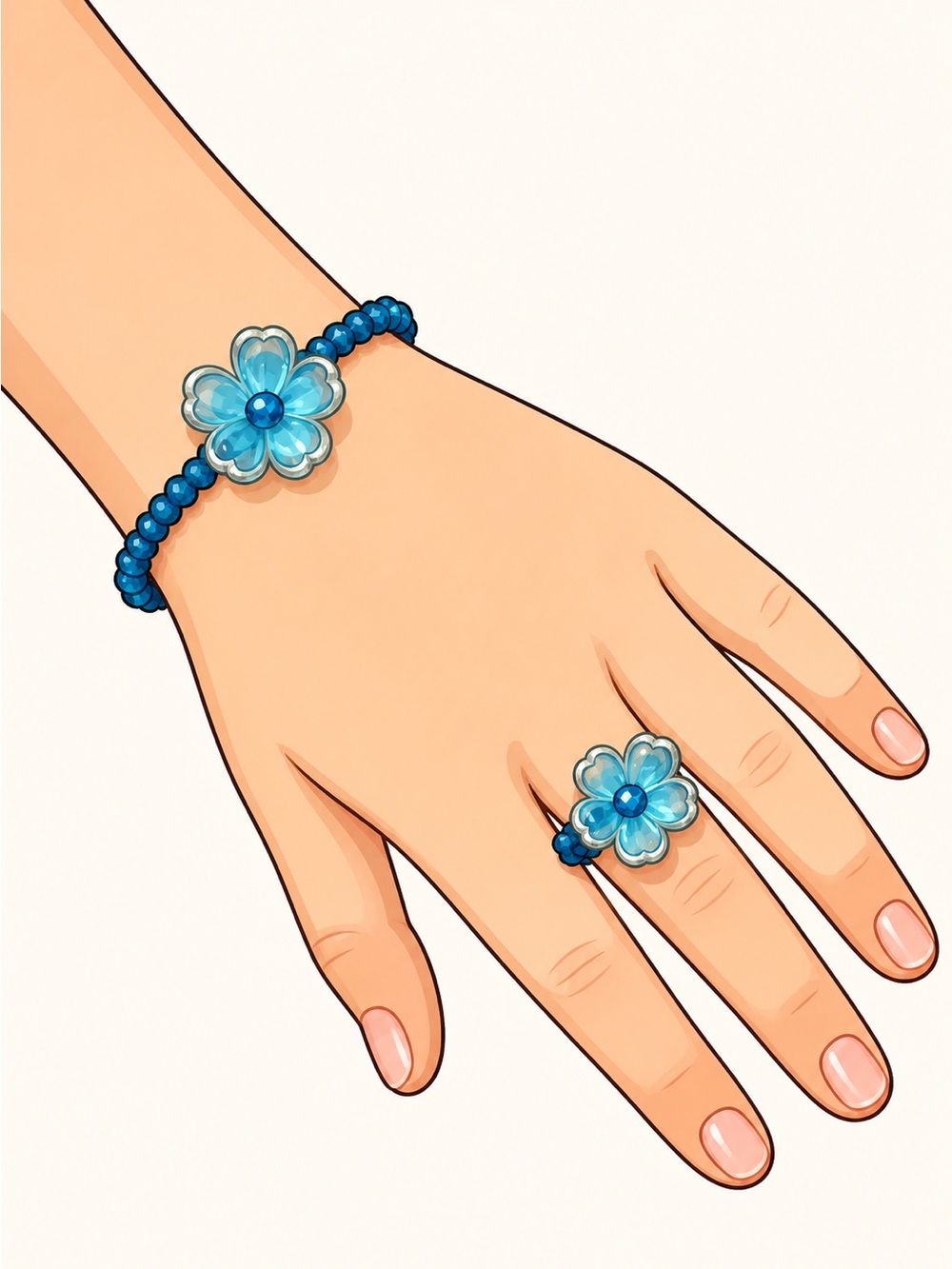 Flower Bracelets and Rings